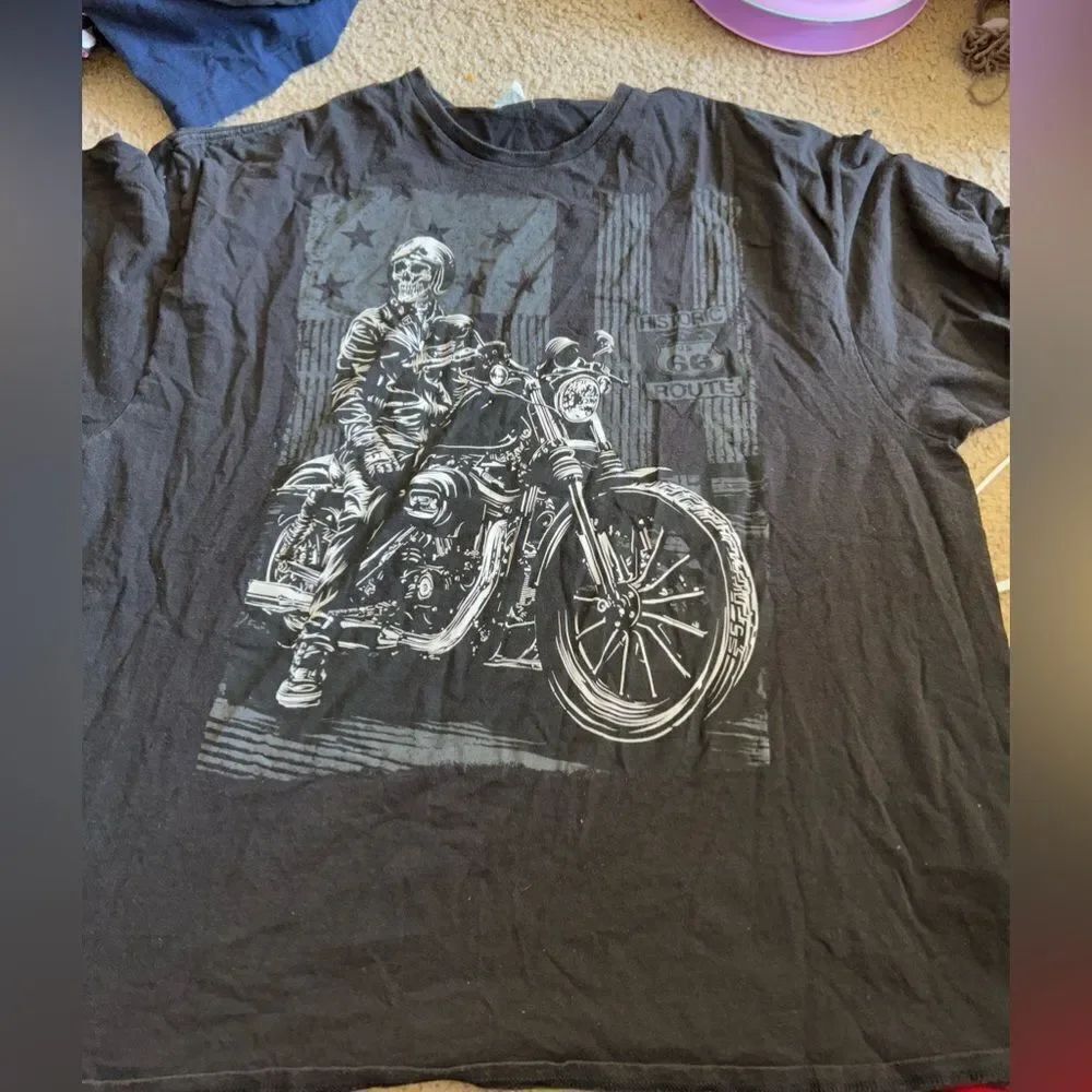 Skeleton Skull Motorcycle Tshirt